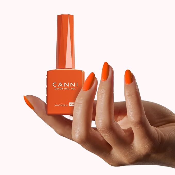 CANNI 6Pcs 9ml Yellow Orange Fall Gel Nail Polish Set- Orange Red Yellow Fall Colors Gel Polish Kit DIY at Home Salon Christmas New Year's Gifts for Girls