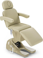 3 Motor Electric Esthetician Bed, Fully Electric Facial Chair with Adjustable Height, Backrest and Footrest, Spa Chair with Armrest & Heavy Duty Base, PU Leather for Spa, Tattoo, Eyelash and So On