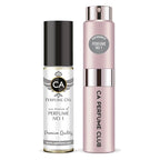 CA Perfume Duo Impression of Perfume No1 For Women Perfume Layering Set Long Lasting Travel Size EDP + Body Oil Roll-On Bottle 0.27 Fl Oz+0.33 Fl Oz