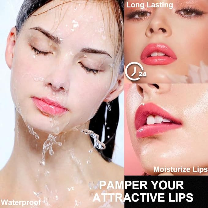 BINGBRUSH Aloe Vera Color Changing Lipstick Queen,Long Lasting Lip Care Nutritious Plumper Lip Balm Moisturizer Magic PH Temperature Color Change Lip Gloss Makeup Set for Women (5 Count (Pack of 1))