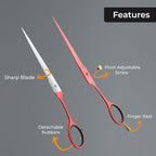 The Cut Factory- 6.5” Professional Hair Scissors - High Carbon 420 Stainless Steel Hair Cutting Scissors, Ultra-Sharp Barber Shears for Salon & Home (PINK)