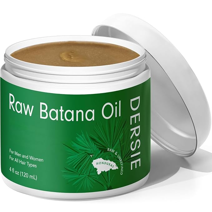 Dersie 100% Raw Batana Oil: Unrefined Raw Batana Oil Paste Sourced from Honduras (4 oz)