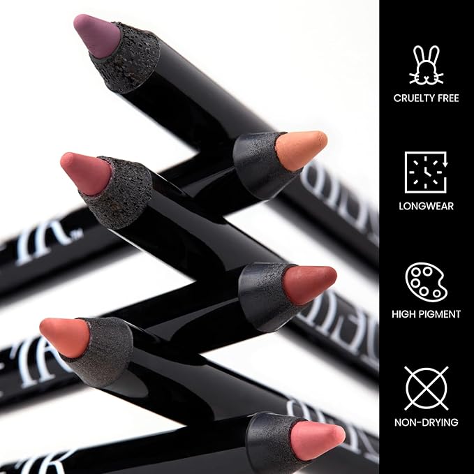 OFIR Longwear Demi-Matte Lip Pencil | Smudge-Proof, Easy Glide, Hydrating, Long-Lasting Color | What eh-ver! - Nude Brown Lip Liner Pencil | 0.042 OZ