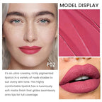evpct 1Pcs Sweet Pink Lipstick, Silky Velvet Matte Lipstick Pack Sets for Women, Long Lasting Smudge Proof Lipstick Lip Stain Makeup Kit matte lipstick 24 hours original P02