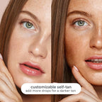 Self Tanning Drops, Customizable Natural Tan for Face & Body, Coconut Water & Aloe Vera, Formulated without Fragrance, Add In Drops, Certified Vegan & Cruelty Free, 1.01 Fl oz