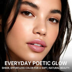 Tinted Lip Balm with Colorful Serum Core, CATKIN Cute 2-in-1 Red Lip Balm Gloss, Moisturizing with Jojoba Oil Hyaluronic acid, Citrus Tea Flavor, Trendy Lip Care for Women & Girls - C01 Red