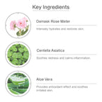 Peptide Recovery Mask with Cica and Rose Water, Calms and Soothes, Antioxidant-Rich Sheet Mask for Sensitive Skin, 7 Count