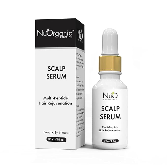nuorganic Dry Scalp Serum to Hydrate and Moisturize Hair Follicles — Reduce Hair Loss, Flakiness, Dryness and Itch All in One — Vegan & Organic (1 fl.Oz / 30ml)