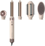 Hair Dryer Brush Titanium Hair Multi-Stylers - MIRACOMB Ionic Hot Air Styling System with Auto-Wrap Curlers,Powerful Brow Dryer Brush,Paddle Brush - Fast Drying Curling Straightening on All Hair