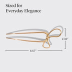 The Grinch x Kitsch Gold French Hair Pin with Bow Design - Durable Metal Hair Pin for Effortless Updos, Half-Up Style | Lightweight & Ideal Stocking Stuffers | Ideal Gifts for Women - 1pc