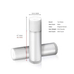 1st Choice 50 Lip Balm Empty Container Tubes 3/16 Oz (5.5ml), Natural White Color