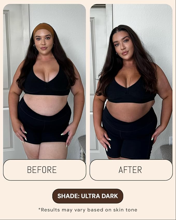 Ultra Dark Tanning Mousse 7oz - Made in the USA - Fast-Absorbing, Non-Sticky, Streak-Free, Vegan, Sunless Tanner for All Skin Types