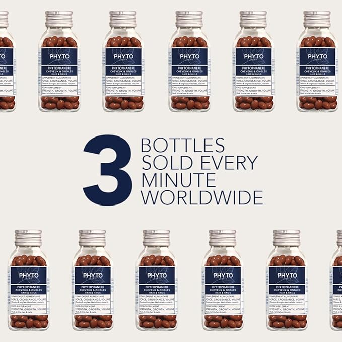 PHYTO Phytophanère 100% Natural Hair Loss Thinning Dietary Supplement, 4-Month Supply