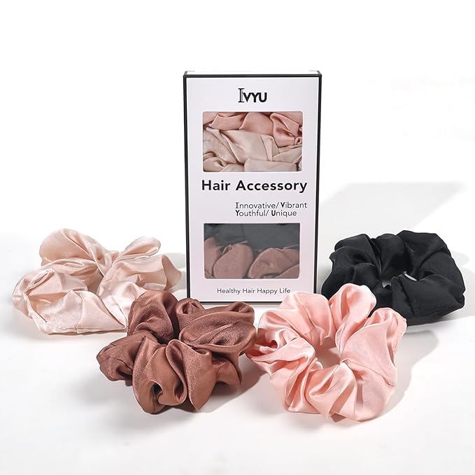 Hair Scrunchies for Women - Hair Ties No Damage Both for Thick Hair or Thin Hair Curl Hair No Crease Scrunchies Ponytail Holder No Hurt Your Hair