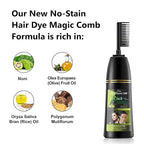 SkinSmart 360® No-Stain Hair Dye Shampoo – Full Gray Coverage for Men & Women, 3-in-1 Color + Cleanse + Condition, Natural Ingredients, Easy No-Mix Formula, 200 mL (Natural Black + Magic Comb)