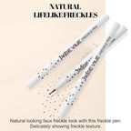 2 Pack Freckle Pen,Liquid Face Fake Freckles Makeup Pen to Create Natural Freckle Makeup and Freck beauty,Fake Freckles Waterproof for Lifelike Sunkissed Makeup,Mole Pen (02Medium+03Dark)