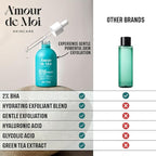 2% BHA AHA Liquid Salicylic Acid Exfoliant - Gentle Peel, Pore Minimizer, Face Exfoliator for blackheads, wrinkles with Hyaluronic acid - Fragrance-Free Hydrating for All Skin Types, 2oz