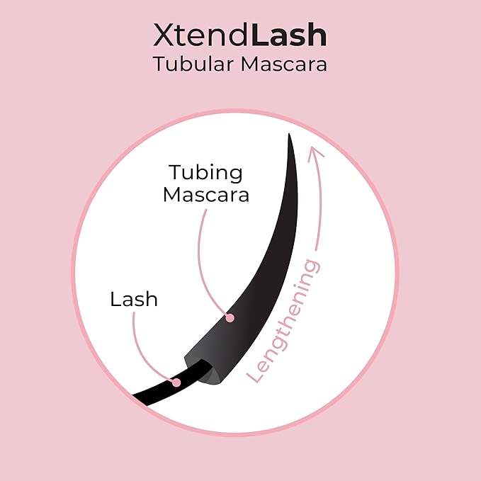 MCoBeauty - Xtendlash Tubing Mascara - Black - Award Winning Lengthening & Lifting Water-Resistant Smudge-Proof Mascara for Defined Lashes - Richly Pigmented - Smudge Proof, Buildable Formula