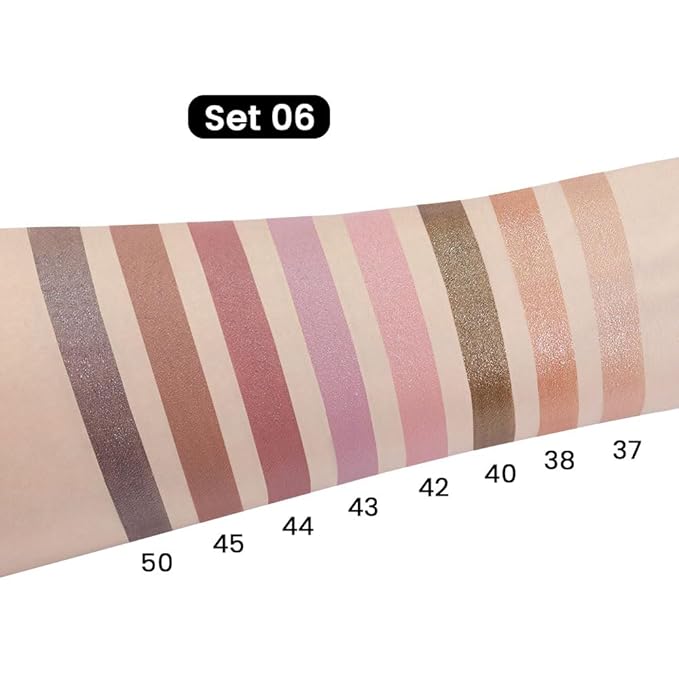 evpct 8Pcs Cream Eye Shadow Brightener Sticks Set for Eyes, Champagne Golden Rose Bronze Pink Waterlily Mauve Plum Smoky Amethyst Tawny Shimmer Matte Pencil Eye shadow Crayon Stick Palette Makeup 06