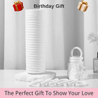 LuSeren 120 Pcs No Damage Hair Ties for Thick Hair, Large Soft Seamless Nylon Hair Elastics for Women, Ponytail Holders Accessories –White