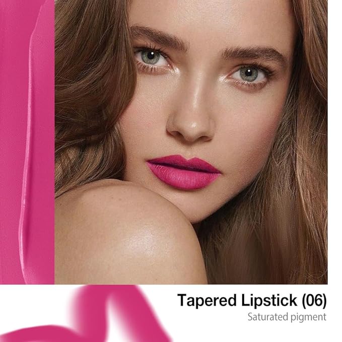 Purple Gradient Matte Lipstick Crayon Lip Liner pencil,Crayon Form and Cone Tip 2-in-1 Lip Liner and Lipstick Lip Combo Set Achieve Flawless Contour Gradual Ombre Effect lip Pencil for Old Women