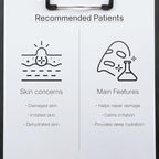 Peptide Recovery Mask with Cica and Rose Water, Calms and Soothes, Antioxidant-Rich Sheet Mask for Sensitive Skin, 7 Count