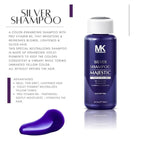 MK PROFESSIONAL Sultate Free Silver Shampoo, Infused with Pro Vitamin B5 for Coloured Hair, Repair, Strengthens, Nourishes All Hair Types, Adds Shine & Leaves Hair Feeling Soft - 10.1 Fl Oz (300ml)