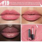 evpct Nude Pink Shiny Longwear No-Budge Liquid Lip Color Lipstick Makeup, Highly Pigmented Color Instant Shine, Waterproof Long Lasting Lipstick for Women, Lip Stain Gloss with Lip Liner Brush, 19#