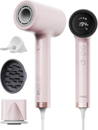 Professional Hair Dryer with Diffuser (Mera ProMax Ionic-X) - Fast Drying, Anti-Static Blowdryer Full Tool Set for Women & Stylists, 1-Button Cooling Mode, cUL Certified, Self-Cleaning, LED Screen