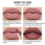 evpct 2Pcs Maroon Matte Lip Liner and Lipstick Combo Set for Women, Maroon Lip Combo Set Liquid Lips Stick Gloss and Lipliner Stains Set Long Lasting Waterproof, Lips Makeup 24 Hours originales