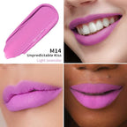 Oulac Matte Liquid Pinky Purple Lipstick for Women, Light Pink Lipstick Long Lasting Waterproof Lip Stain, No Transfer, Creamy High Pigmented Formula with Rose Oil, Vegan & Cruelty-Free, M14