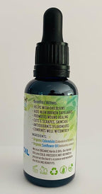 Calendula Oil with Sunflower Oil, Herbal Care for Chapped or Damaged Skin, Organic Skincare for All Skin Types - 1 fl oz