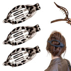 Flat Hair Clips for Women, French Hair Claw Clips for Thick, Thin, Long & Short Hair, Duck Billed Clips, No-Slip Grip Hair Styling Accessories for Women Girls Daily Use (Gray 3PCS)