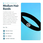 Gimme Beauty Medium Hair Bands Seamless Nylon - Low Profile Hair Accessory - Snag Free Tie for Firm, Lasting Hold - Soft, Non-Slip Ponytail Holder for Women - Cool Colors, 12-Pack