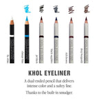 Jillian Dempsey Khol Eyeliner: Clean, Waterproof Eyeliner Pencil with Built-In Smudger for Effortless Blending – Rich Pigment, Cruelty-Free, Black Sapphire