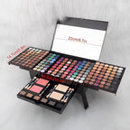 194 Colors Eyeshadow Makeup Palette, Makeup Palette Set with Eyeshadow Blusher Eyebrow Powder Mirror Applicators, All in One Makeup Eye Shadows Cosmetics Gift Kit