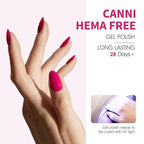 CANNI 9ml Hema-Free Gel Nail Polish Set- 6Pcs White Black Burgundy Red Purple Nude Colors Gel Polish Kit, Soak Off LED Nail Gel Manicure Kit DIY at Home Salon Gifts for Women Girls