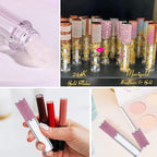 24 Pack Fish Scales Lip Gloss Tubes with Wand 5ml Empty Lip Gloss Containers Lipgloss Bottles with Stoppers + 2pcs Syringes for DIY Lip Gloss Balm