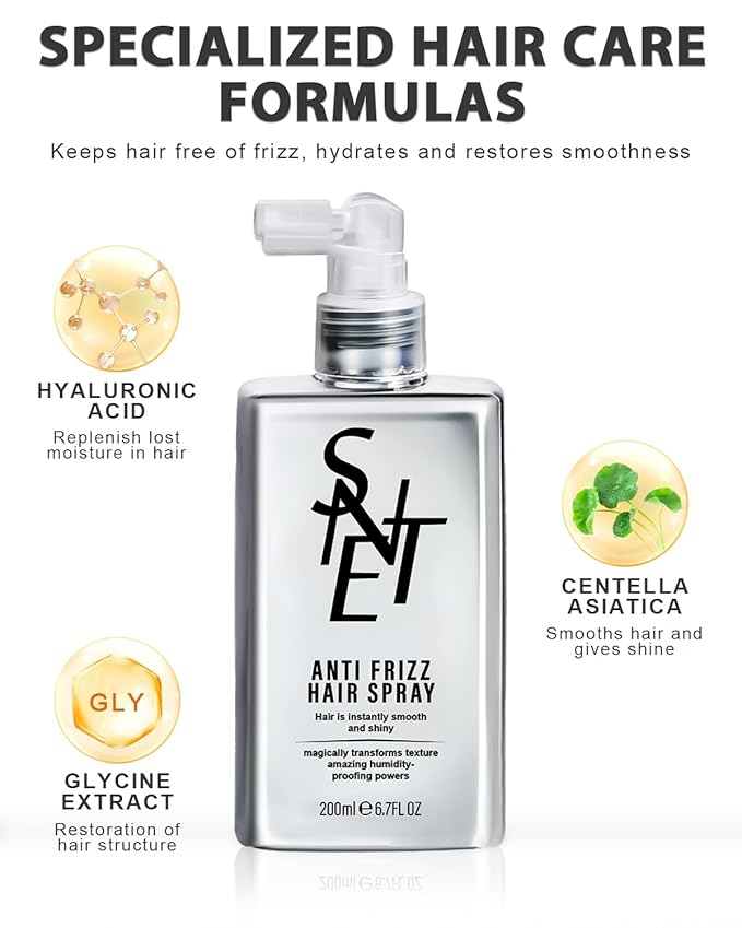 Anti Frizz Anti-Humidity Smoothing Spray for Frizz Control, Hair Shine, and Split End Repair - 6.7fl oz