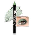 evpct Greenish Cyan Shimmer Cream Eye Shadow Brightener Sticks Set for Eyes, Cyan Shimmery Matte Pencil Eye shadow Applicator Stick Pen Palette Makeup Waterproof sombras en crema para ojos 12#