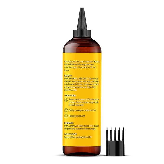 Botanic Hearth Hair Oil for Hair Growth | Strengthening Dry, Frizzy, Damaged Hair & Scalp Treatment | No Parabens or Harmful Sulfates | All Hair Types | Batana Hair Oil - 6.7 Fl Oz