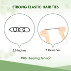BIODEGRADABLE Elastic Hair Ties for Women & Men - Organic No Crease Blonde Hair Tie Ponytail Holders and Hairties for Buns - Plastic Free Hairbands for Women and Mens Hair - 5mm (27 count)