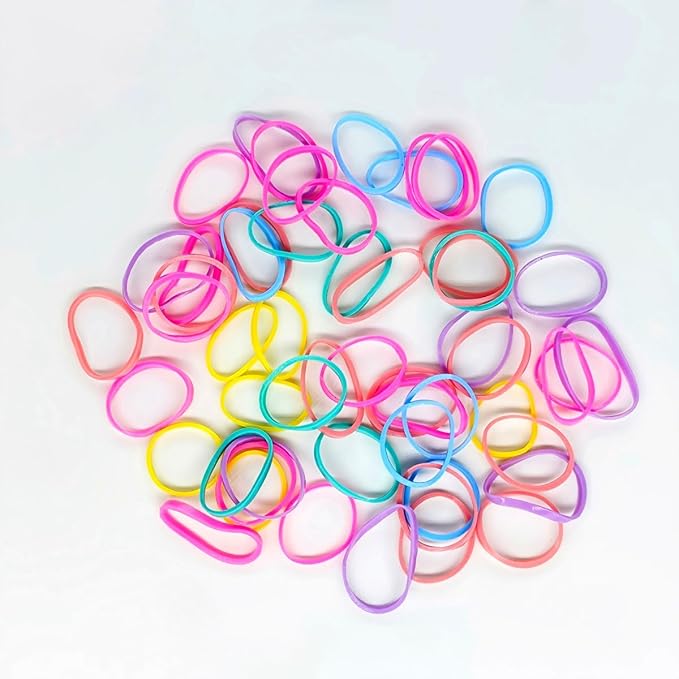 3200 Pcs Elastic Rubber Bands Small Hair Ties Hair Rubber Mini Hair Bands Hair Elastics Tiny Soft Holder Ponytails for Girls (Spring Color)
