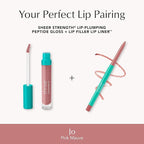 Thrive Causemetics Lip Filler Long-Wearing + Plumping Lip Liner, Shea Butter Hydrating Lip Plumper Retractable Lip Liner Pencil, Built In Sharpener, Vegan & Cruelty Free, Jo (Pink Mauve)