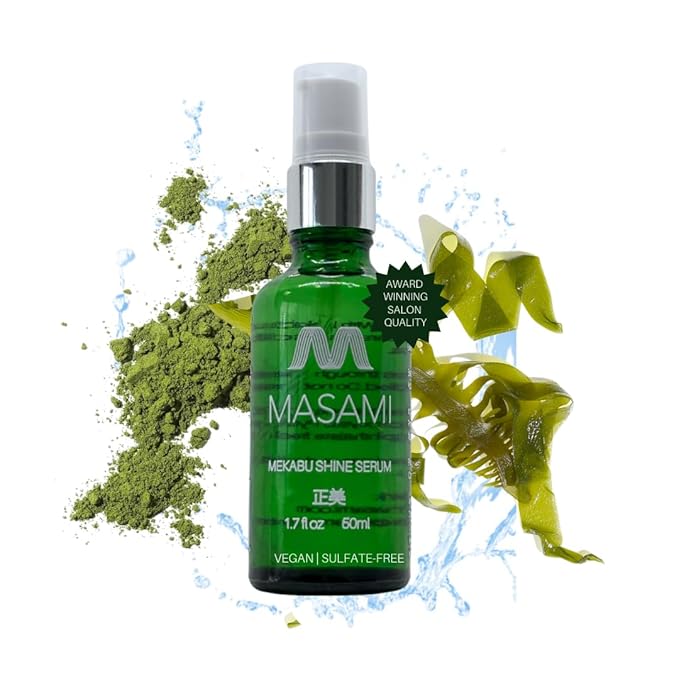 MASAMI Mekabu Hydrating Shine Serum | Sulfate Free | Paraben Free | Phthalate Free | Cruelty Free | Vegan | Salon Quality | Color Safe