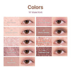 dasique Shadow Palette #16 Violet Knit l Vegan, Cruelty-Free l 9 Blendable Shades in Smooth Matte and Shimmer Finishes with Gorgeous Pearls