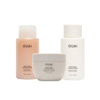 OUAI Thick Hair Bundle - Almond & Olive Oil & Keratin Conditioner, Shampoo & Treatment Masque - Paraben, Phthalate & Sulfate-Free Care (Conditioner & Shampoo 10 Oz each, 8 Fl Oz Masque)