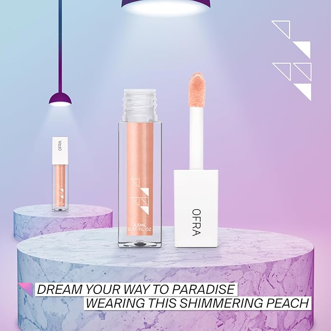 Ofra Lip Gloss - Apricot Dream | Non Sticky, Ultra-Glossy Lip Gloss | Long Lasting Formula for a Smooth, Hydrated Finish | 3.5ml/1.1oz