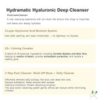 Hydramatic Hyaluronic Deep Ice Cream Cleanser Face Wash for Women 2-in-1 Scrub with Enzymes & Almond - Gentle Facial Cleanser Exfoliator for Sensitive Skin, Korean Skin Care Exfoliant