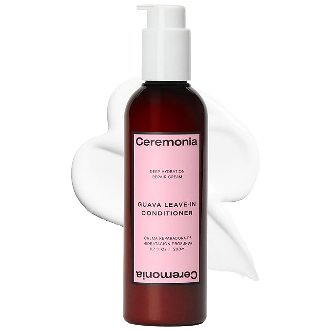 Ceremonia Guava Leave-In Conditioner Deep Hydration Repair Cream with Tamarind and Avocado, 6.7 Fl Oz | 200 mL